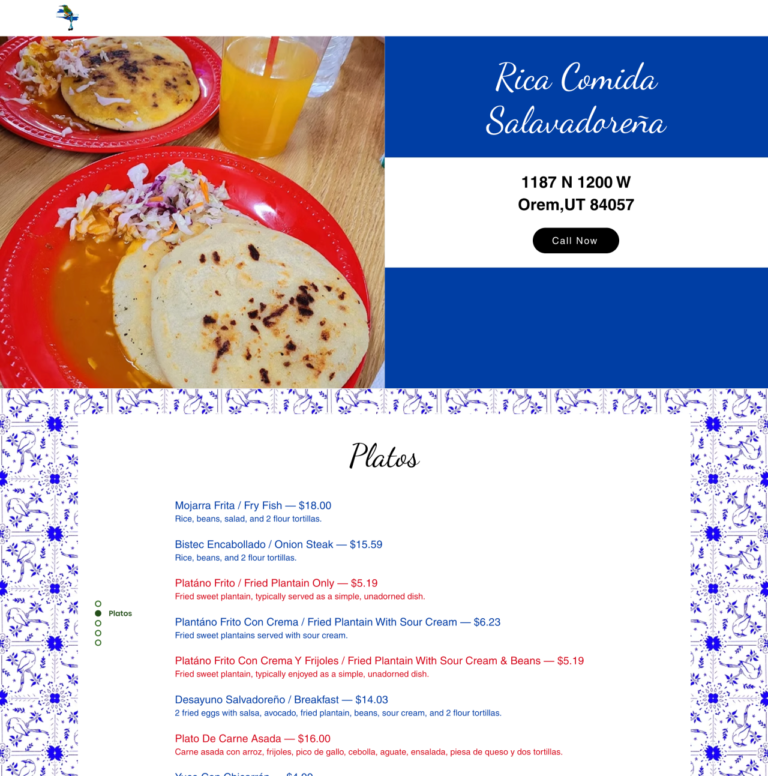 Salvadorian Restaurant Orem